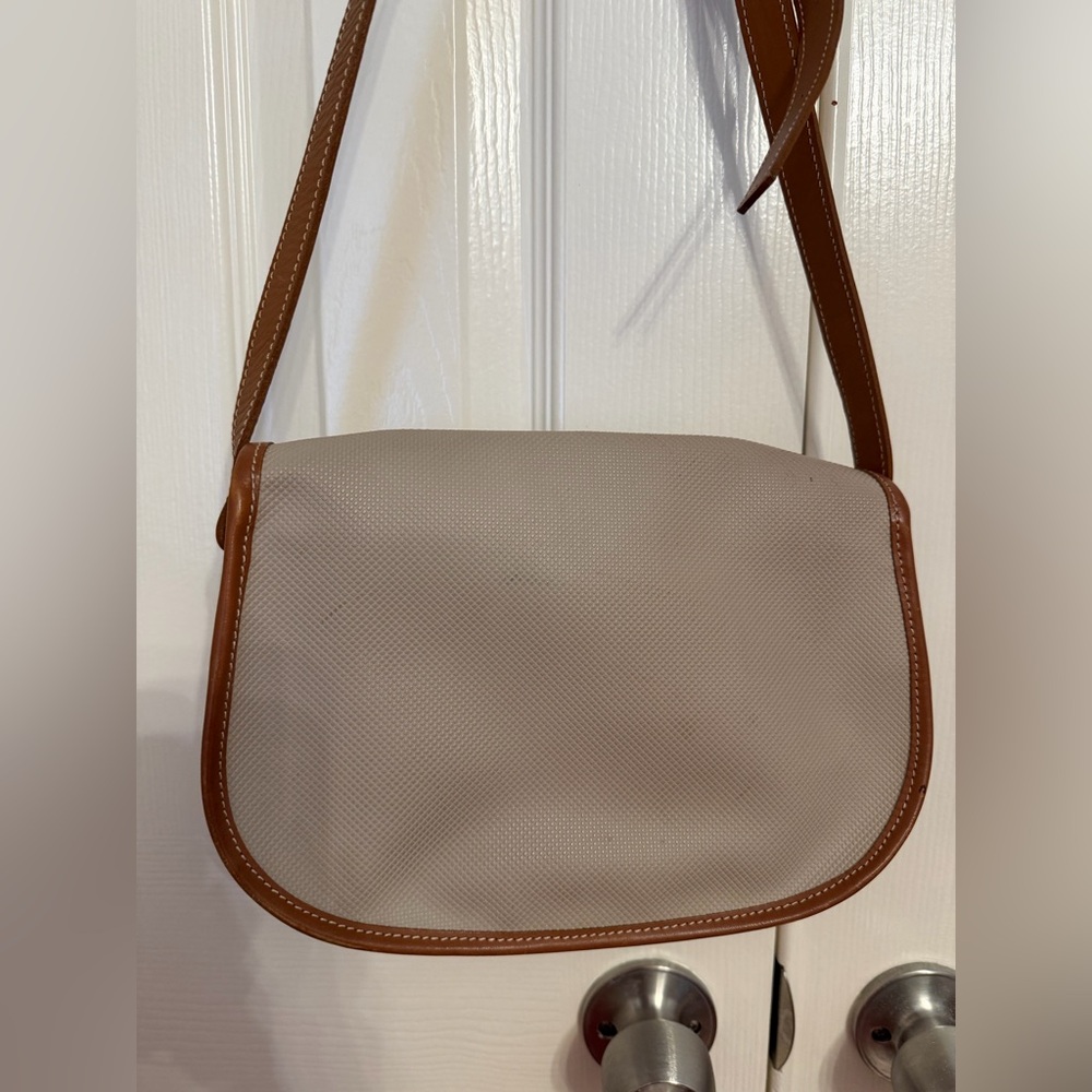 Longchamp Elegant Brown and Cream Crossbody shoulder Bag - Picture 4 of 9
